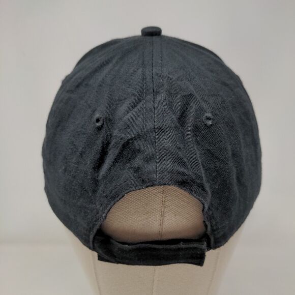 Unbranded Strapback Hat Black One Size Adjustable Vented Holes Blank - Picture 5 of 7